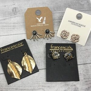 Bundle lot 4 trendy earrings Francesca's and AeO statement